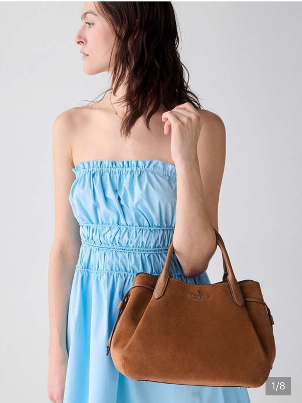 💥kate spade New York Warm Ginger Suede Satchel km141 Dumpling NWT 💥